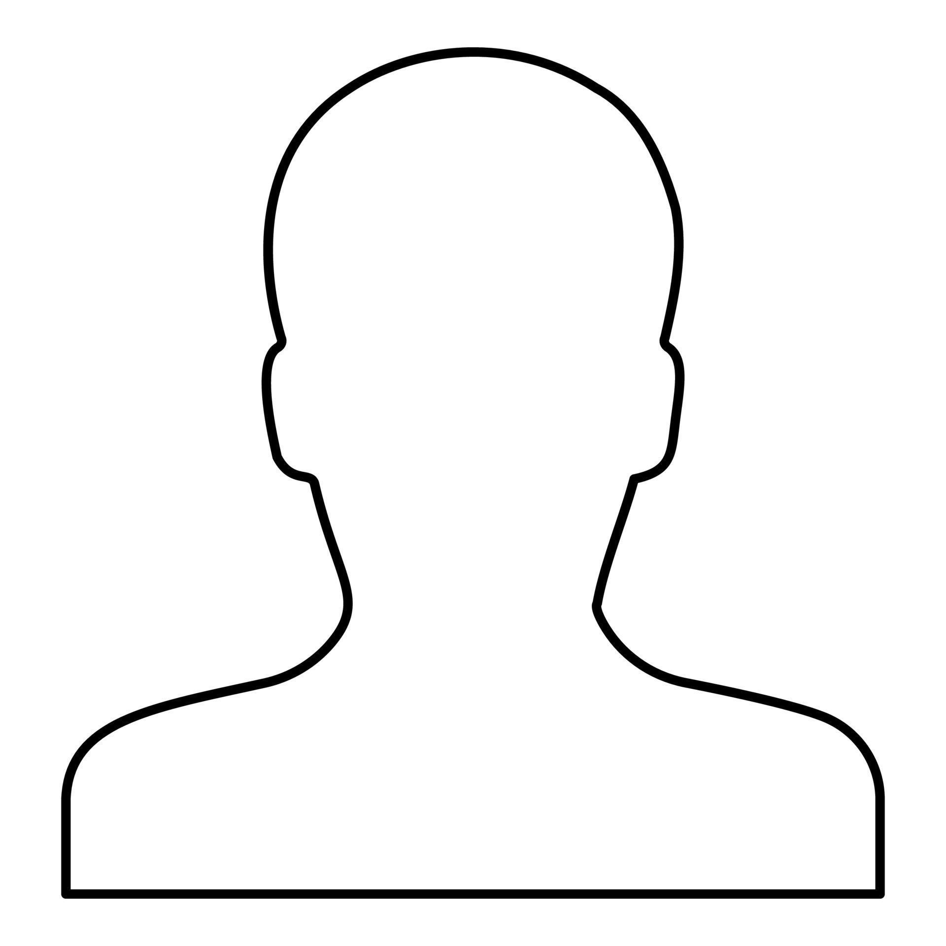 Avatar man face silhouette User sign Person profile picture male ...