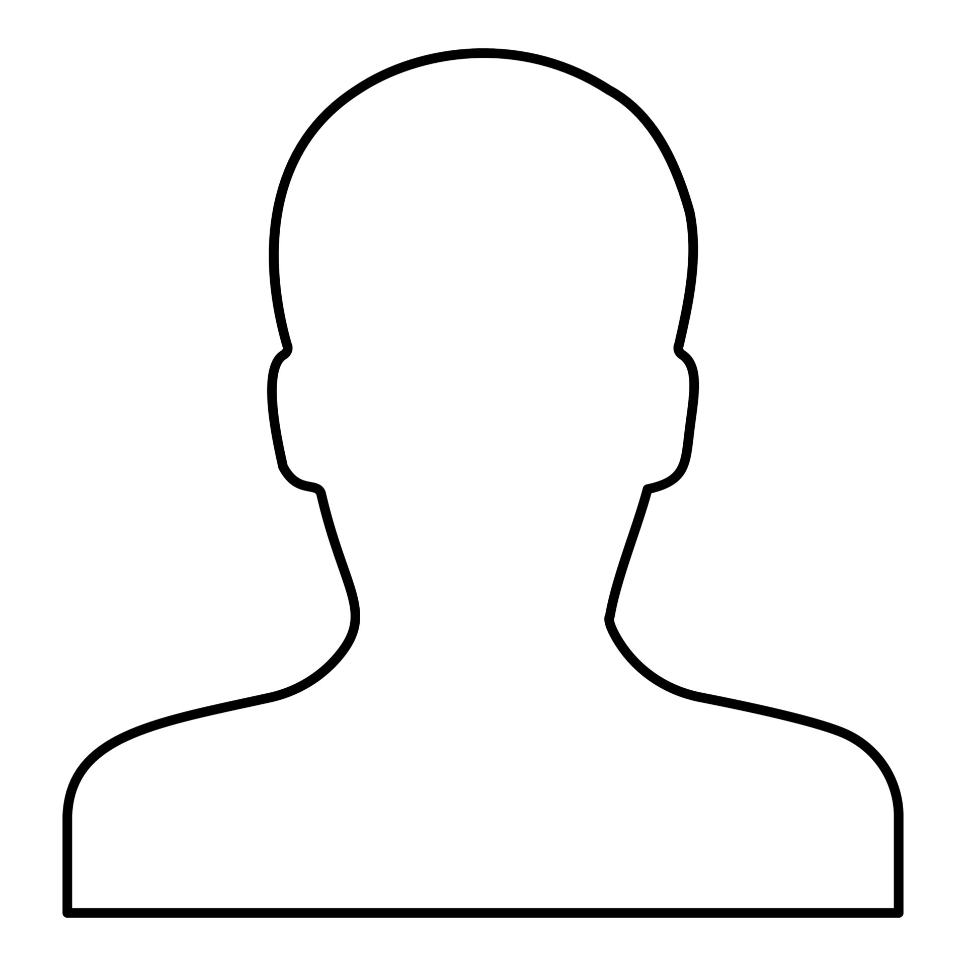 Avatar man face silhouette User sign Person profile picture male