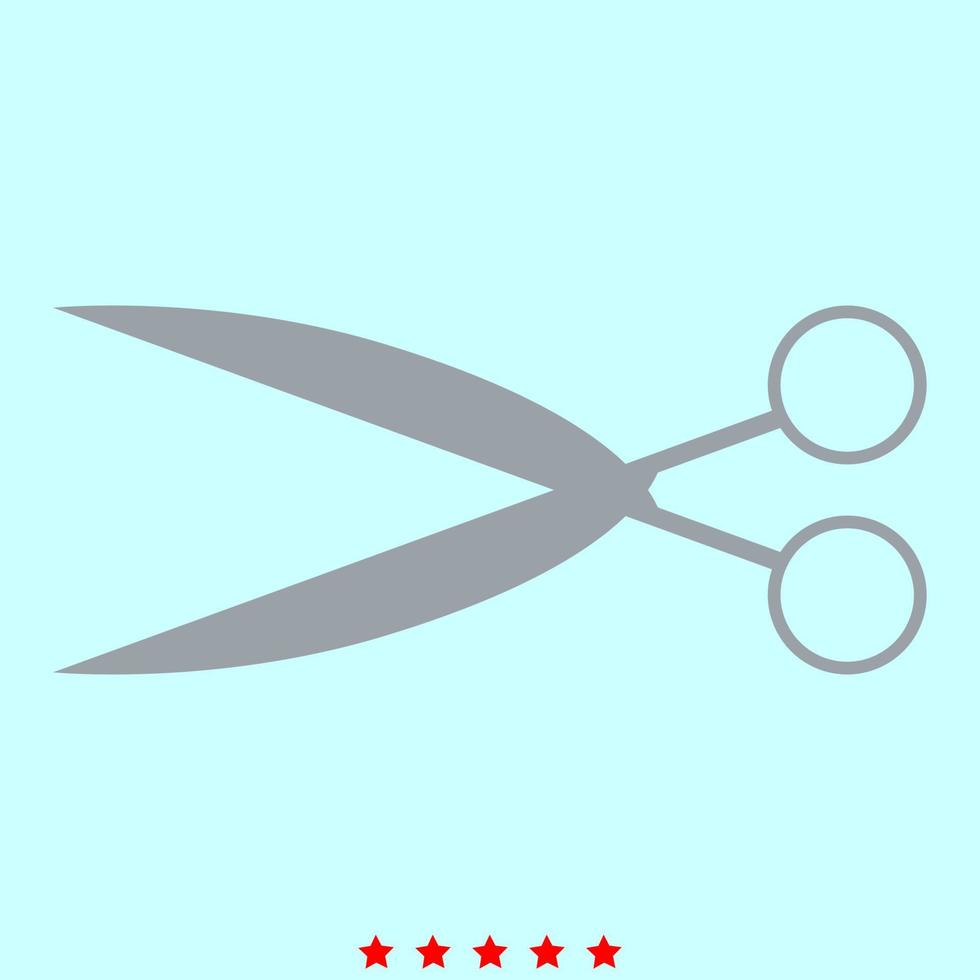 Scissors it is color icon . vector