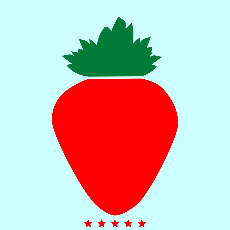 The strawberry it is color icon . vector