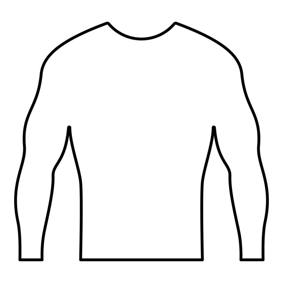Rushguard Rashguard contour outline icon black color vector illustration flat style image