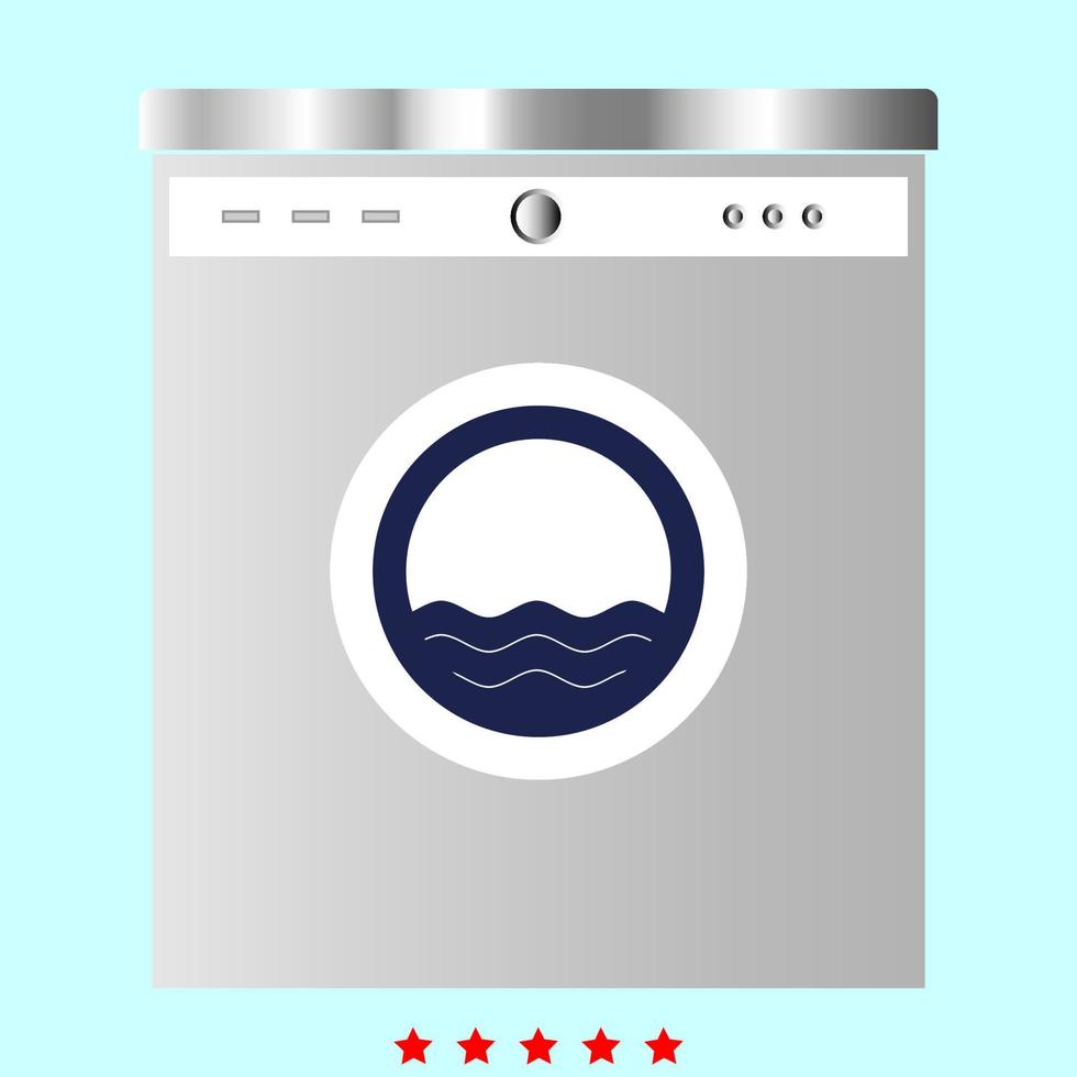 Washing machine it is color icon . vector