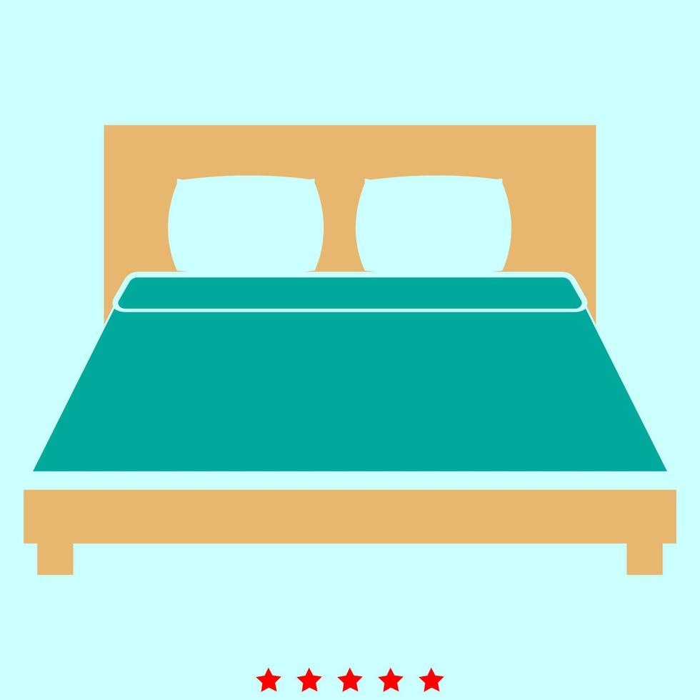Bed it is icon . vector