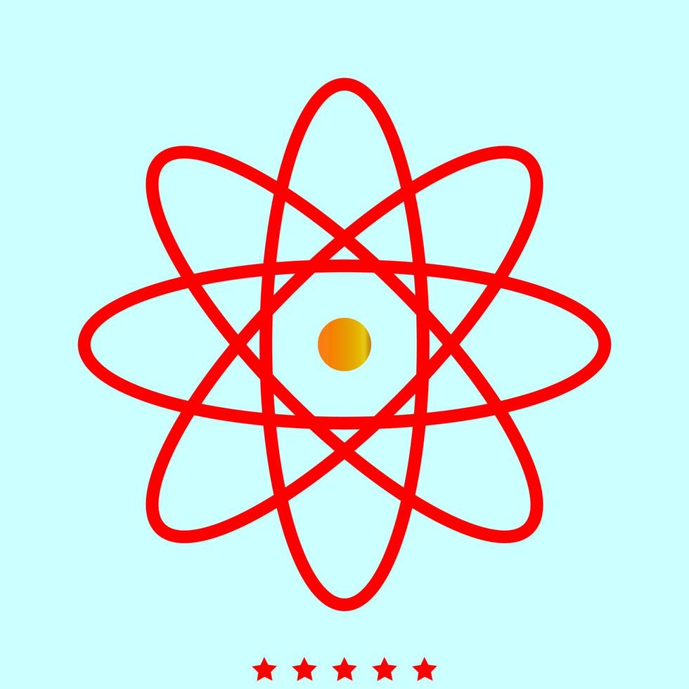 Atom it is icon . vector