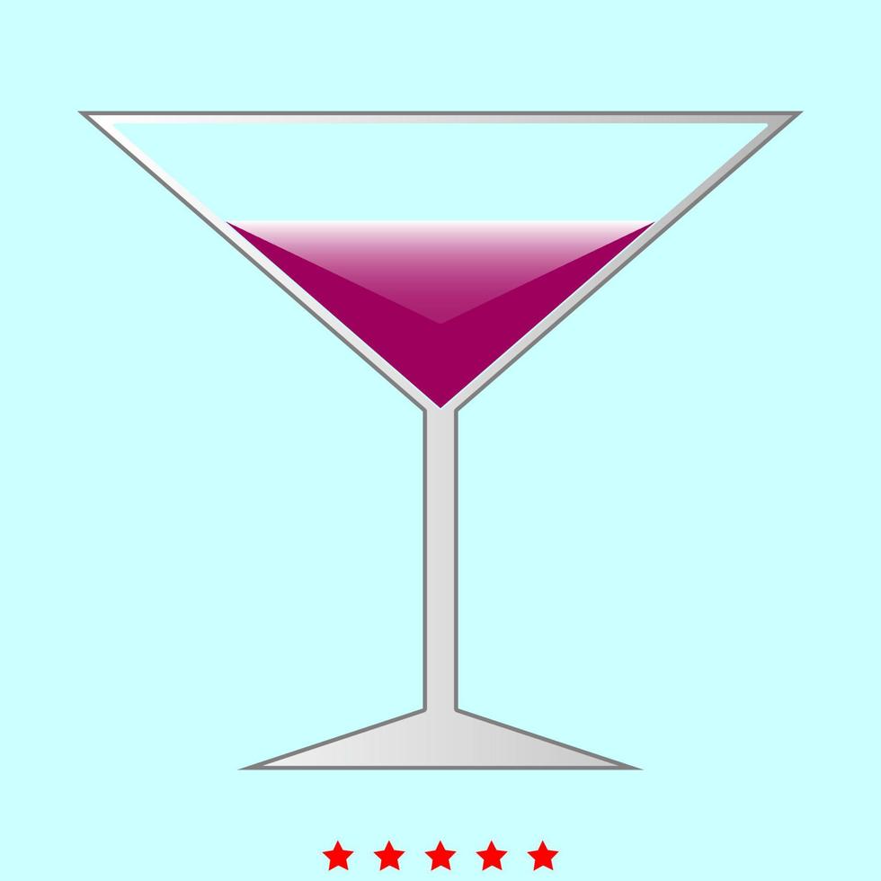copa de martini es icono. vector