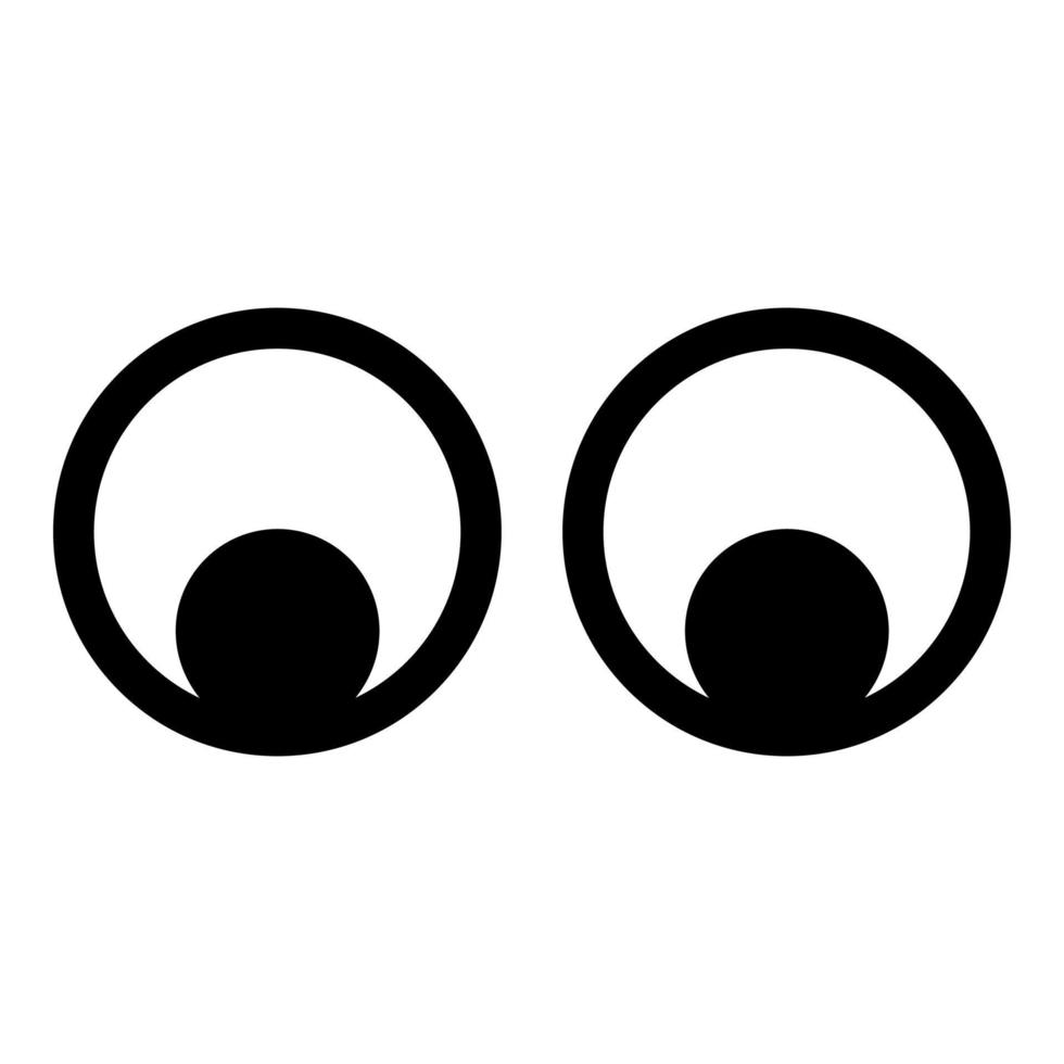 Eyes Look concept Two pairs eye View icon black color vector illustration flat style image