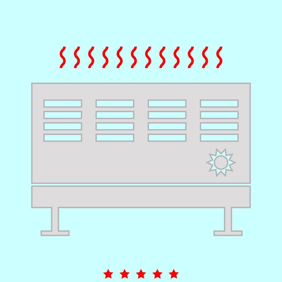 Heat con set it is color icon . vector
