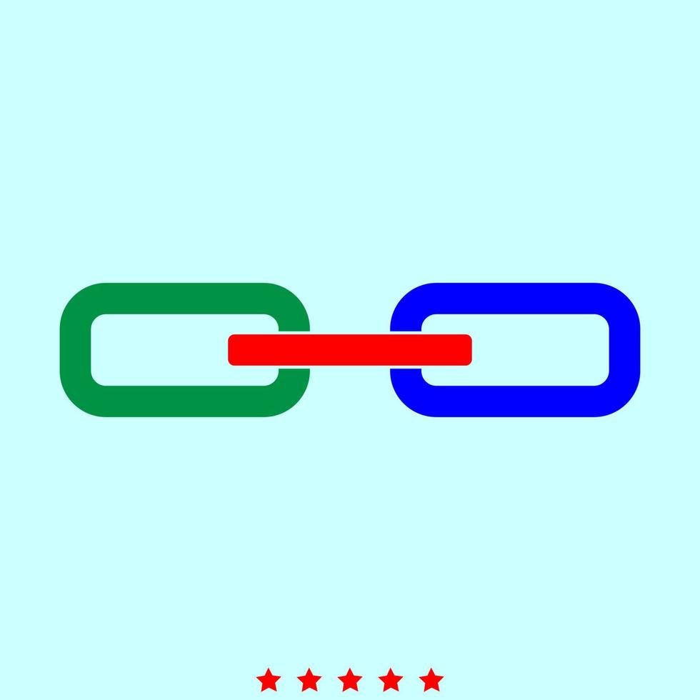 Chain link set it is color icon . vector