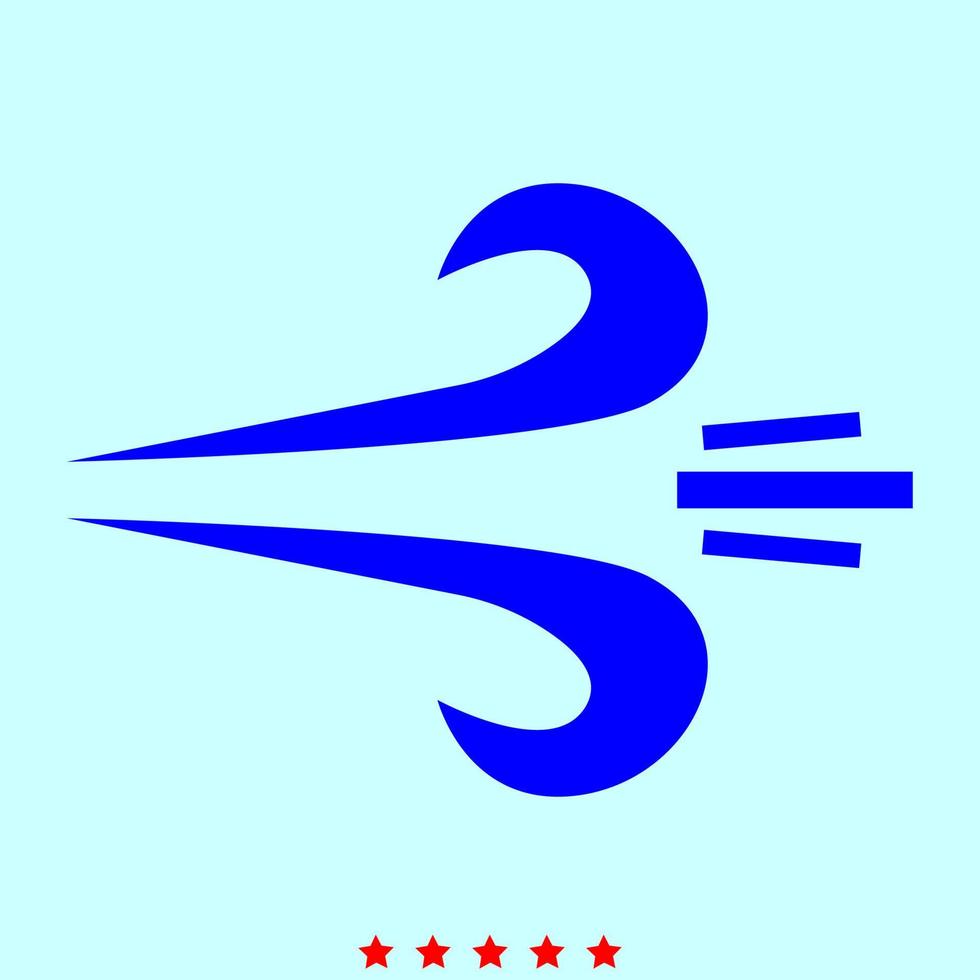 Wind it is icon . vector