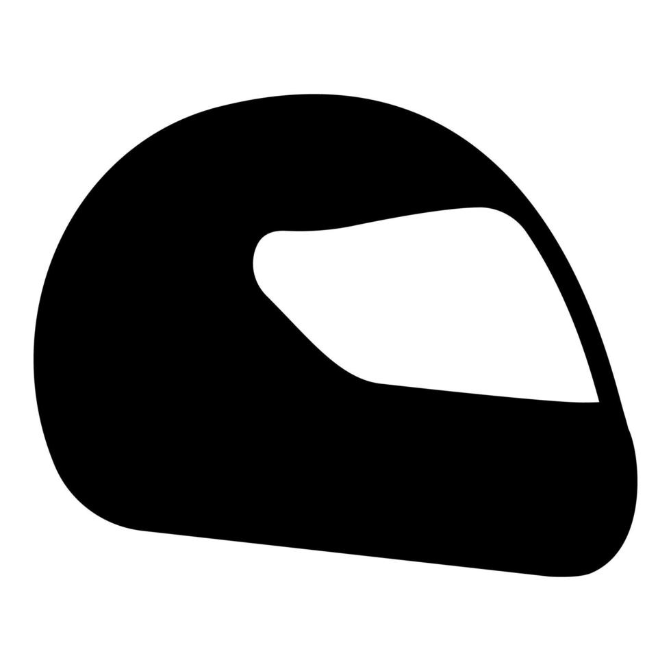 casco motocycle racing sport icono color negro vector ilustración estilo plano imagen