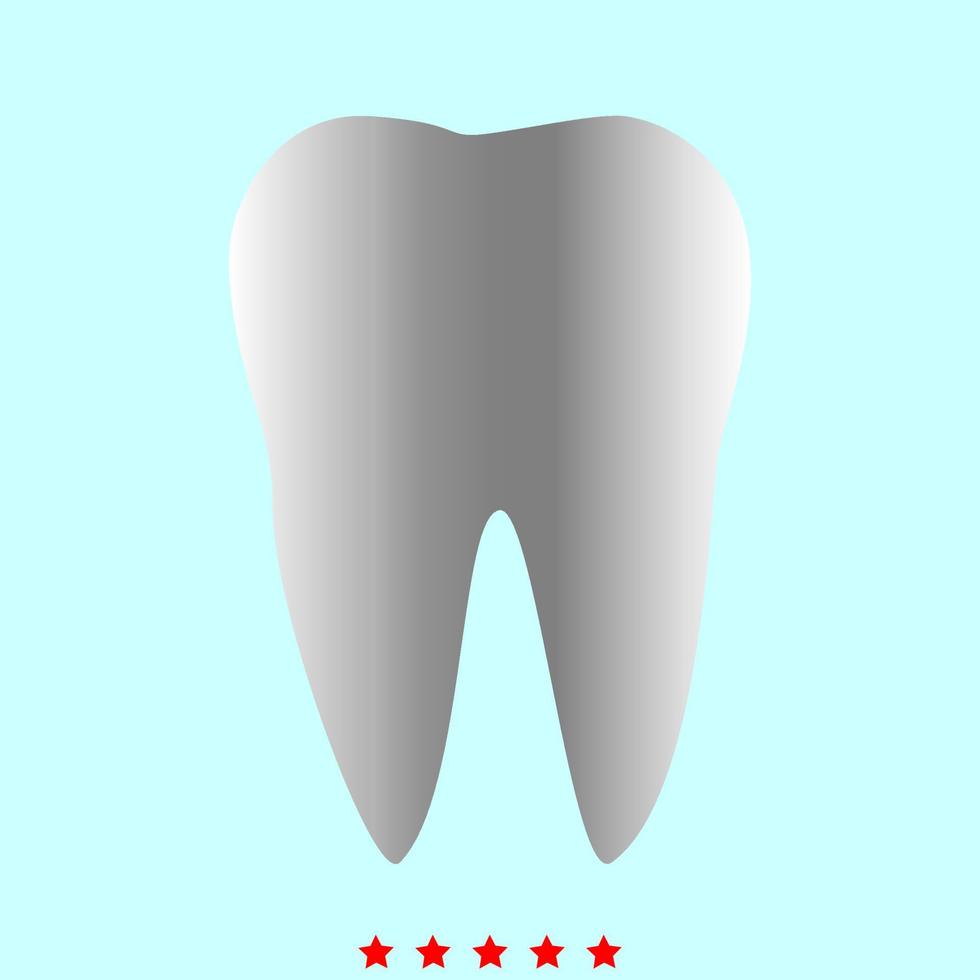 diente es icono de color. vector