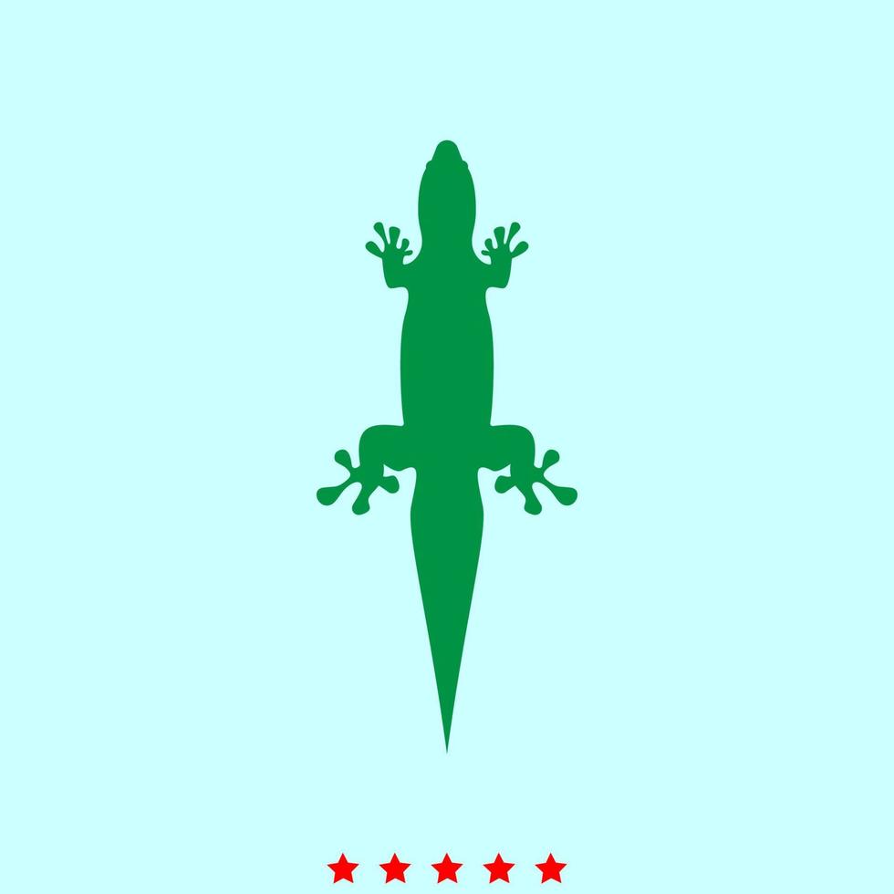 Lizard set it is color icon . vector
