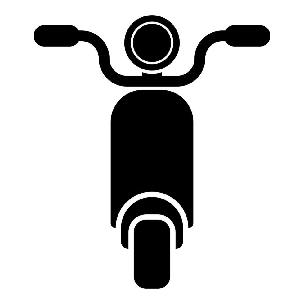 ciclomotor scooter motocicleta bicicleta eléctrica icono color negro vector ilustración estilo plano imagen