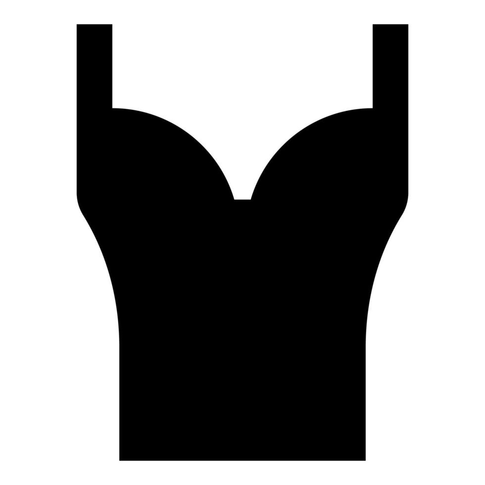 Corset Torso woman clothes Lingerie Garment icon black color vector illustration flat style image