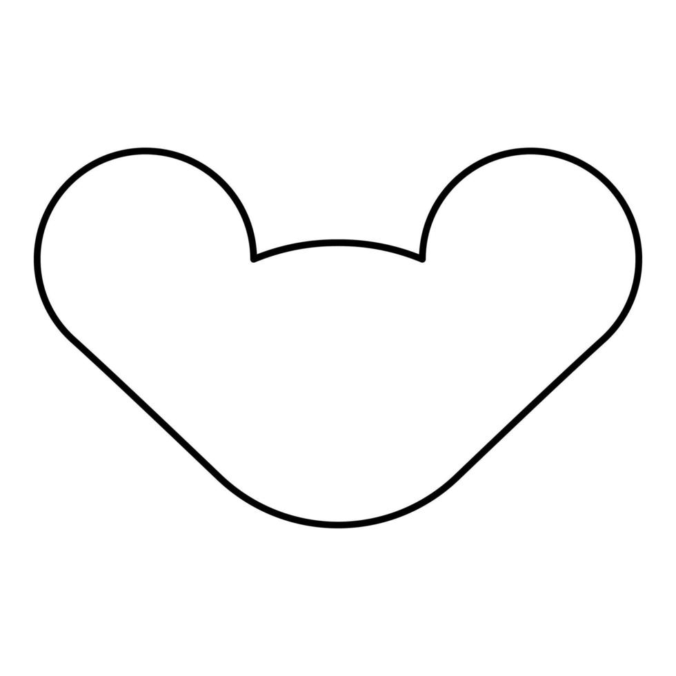 Wing nuts butterfly hand tightening Female screw Hardware contour outline icon black color vector illustration flat style image