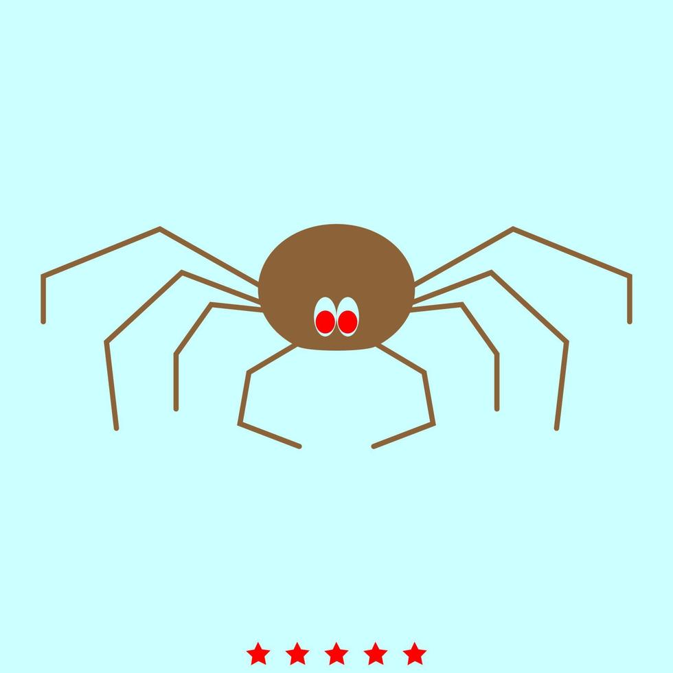 Spider it is color icon . vector