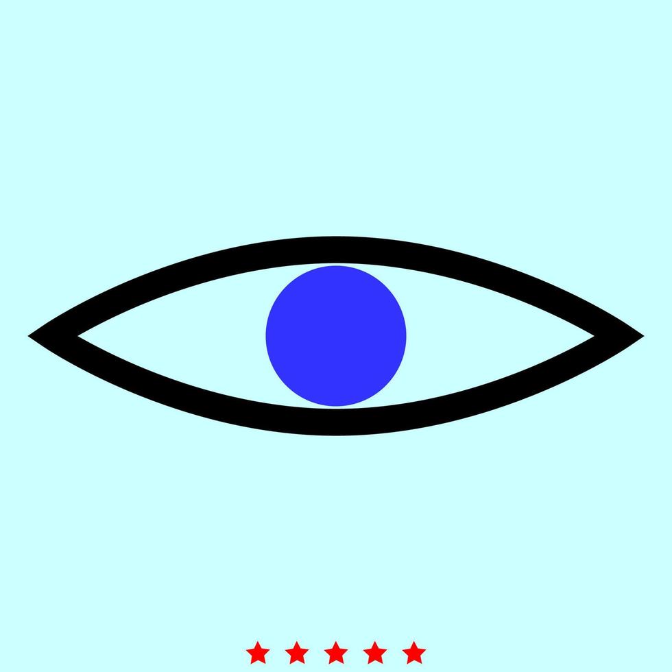 Eye it is color icon . vector