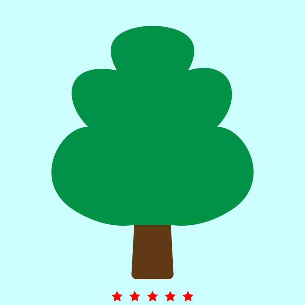 árbol es icono de color. vector