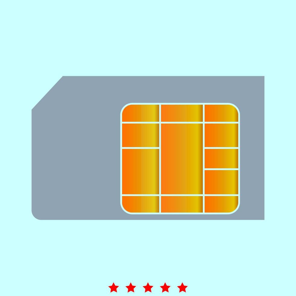 Sim card it is icon . vector