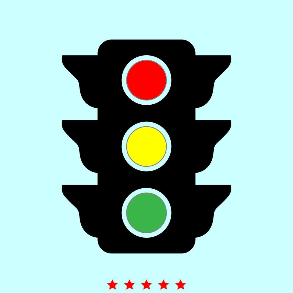 Traffic light it is icon . vector