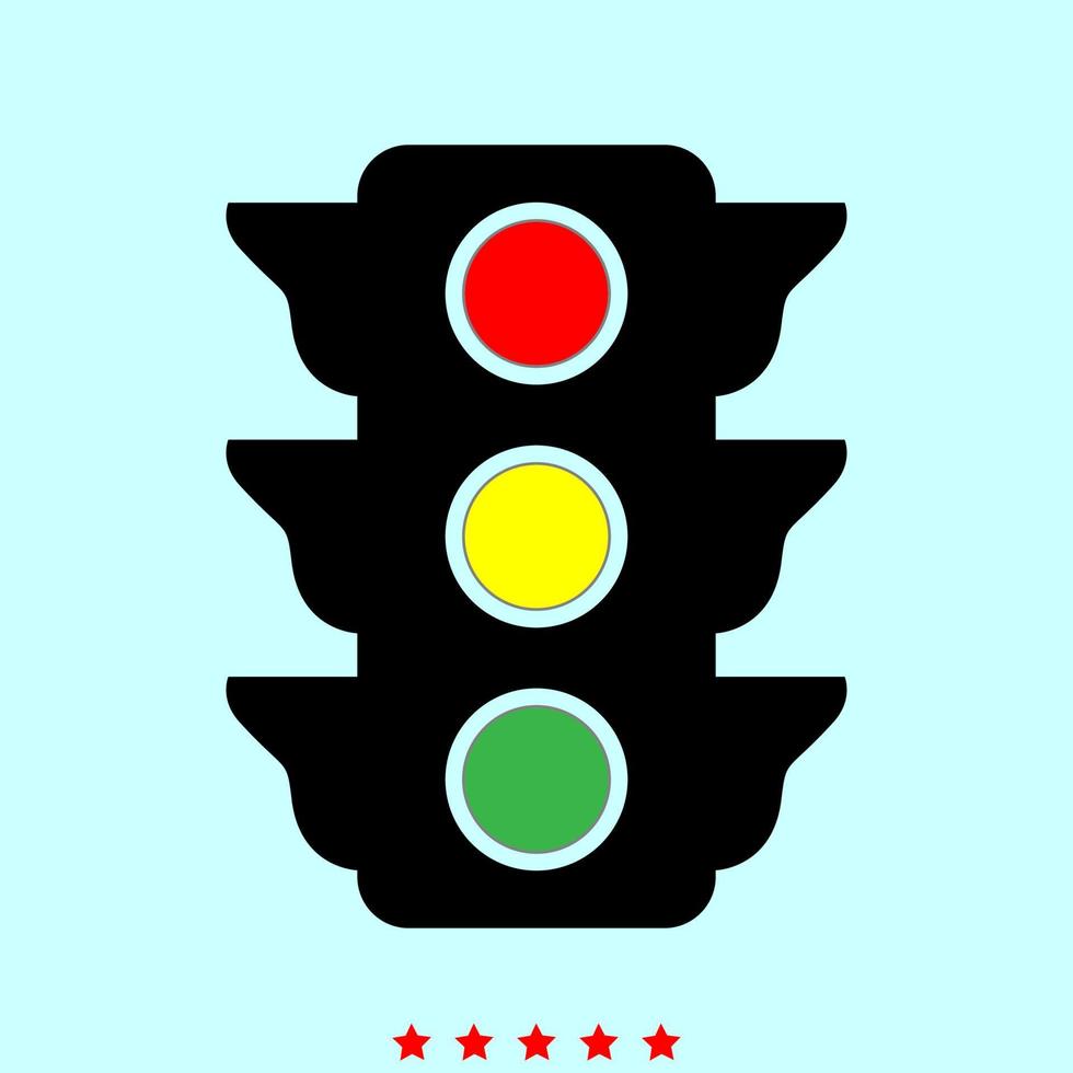 Traffic light it is icon . vector