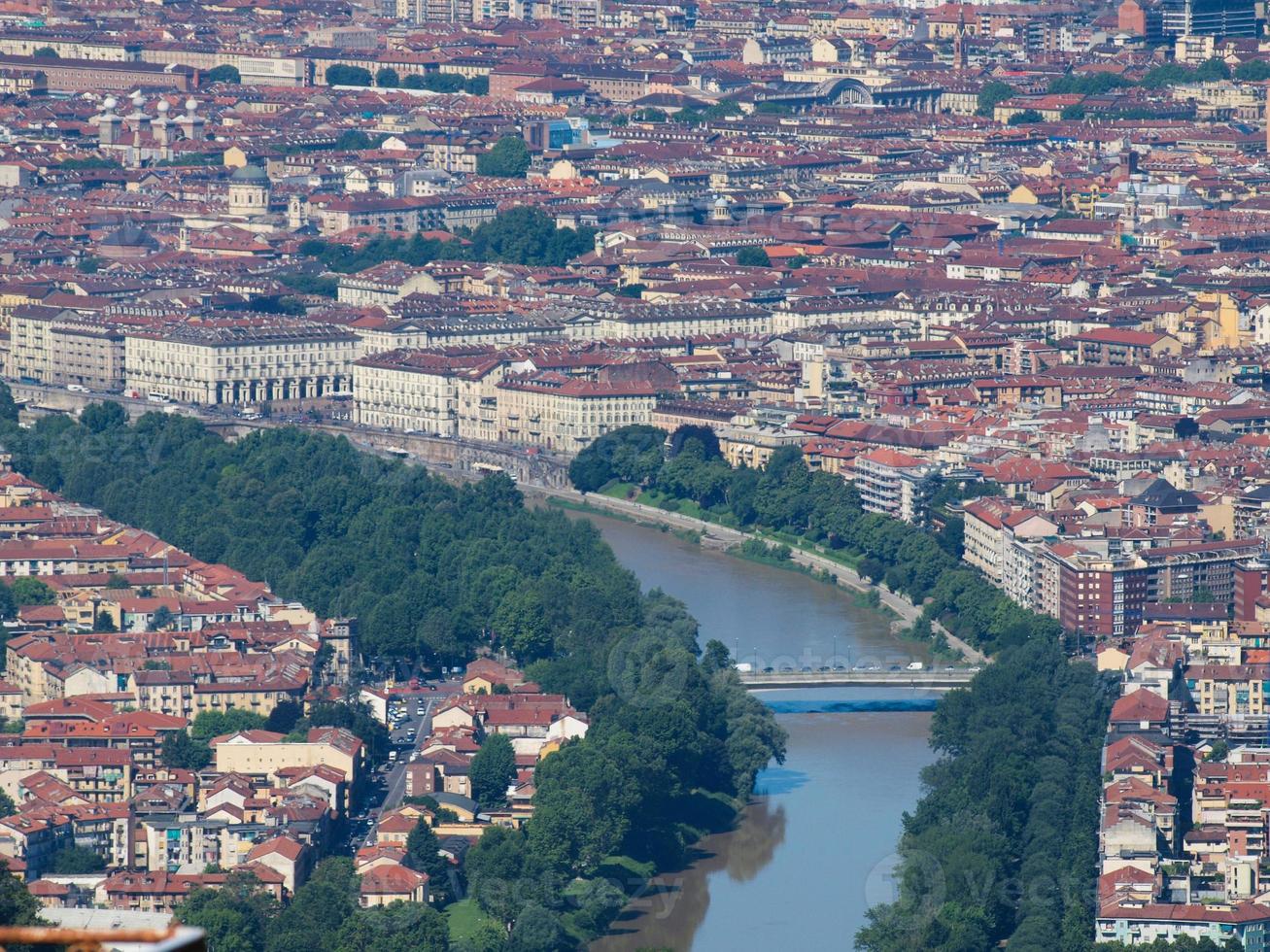 vista aerea de turin foto