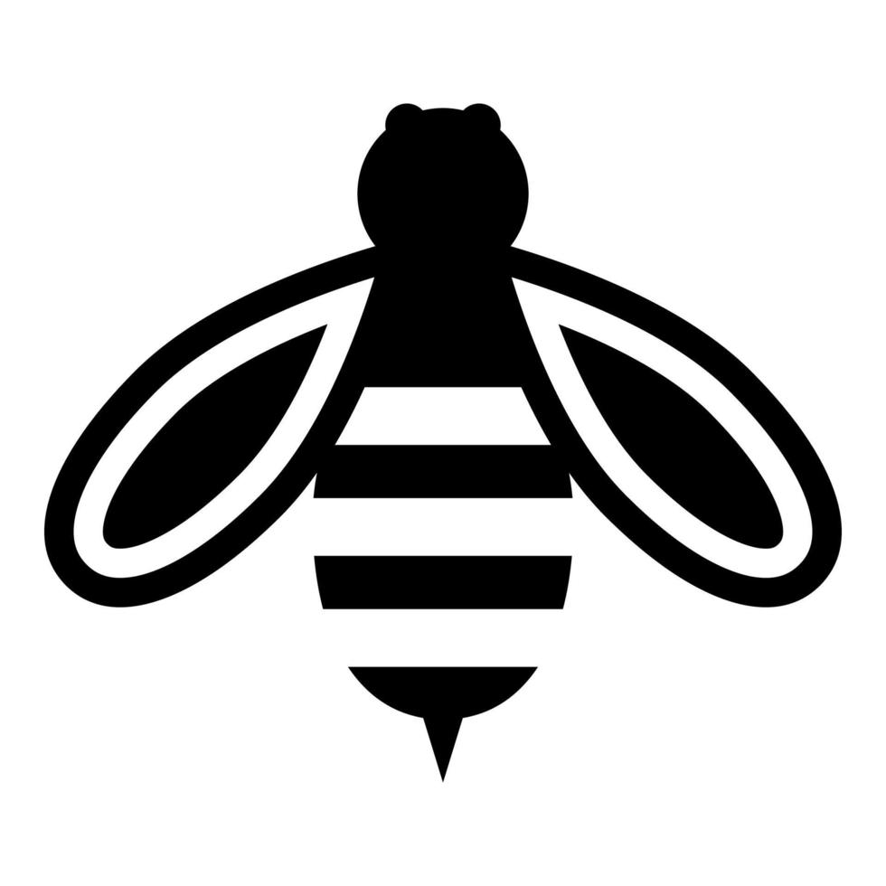 Bee honey icon black color vector illustration flat style image