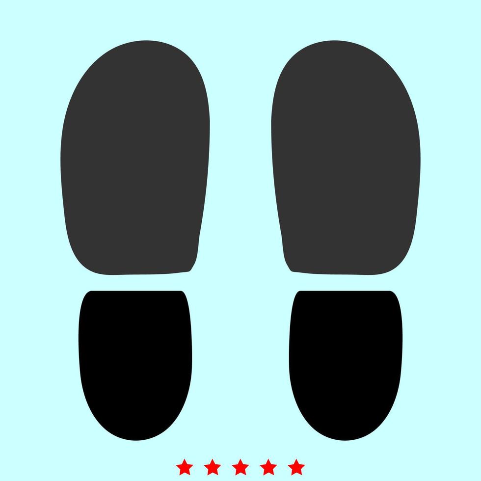 Traces the heels of shoes it is color icon . vector