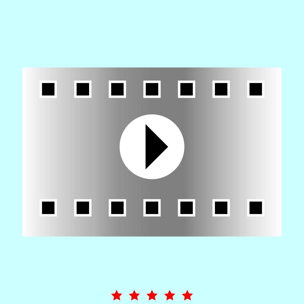 A frame from a movie it is color icon . vector