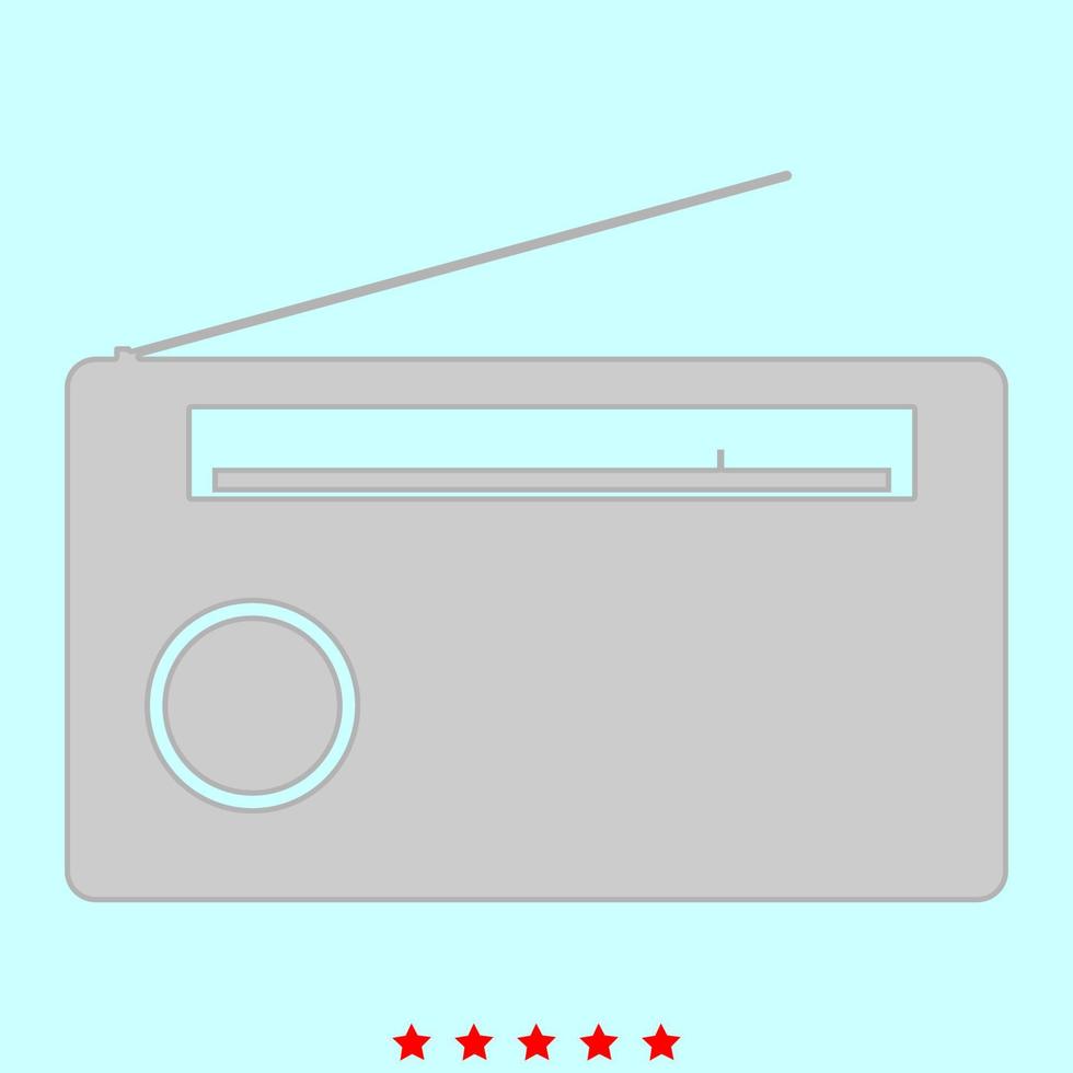 radio es icono. vector