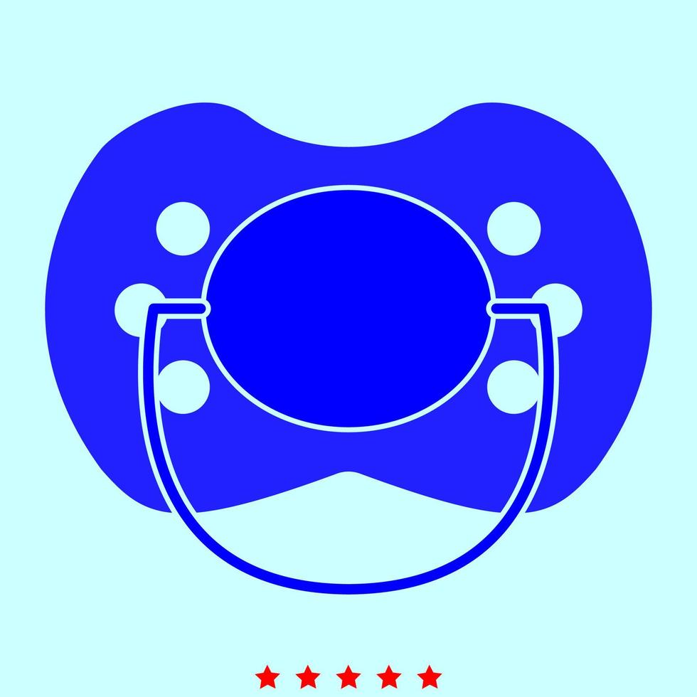 Baby pacifier it is icon . vector