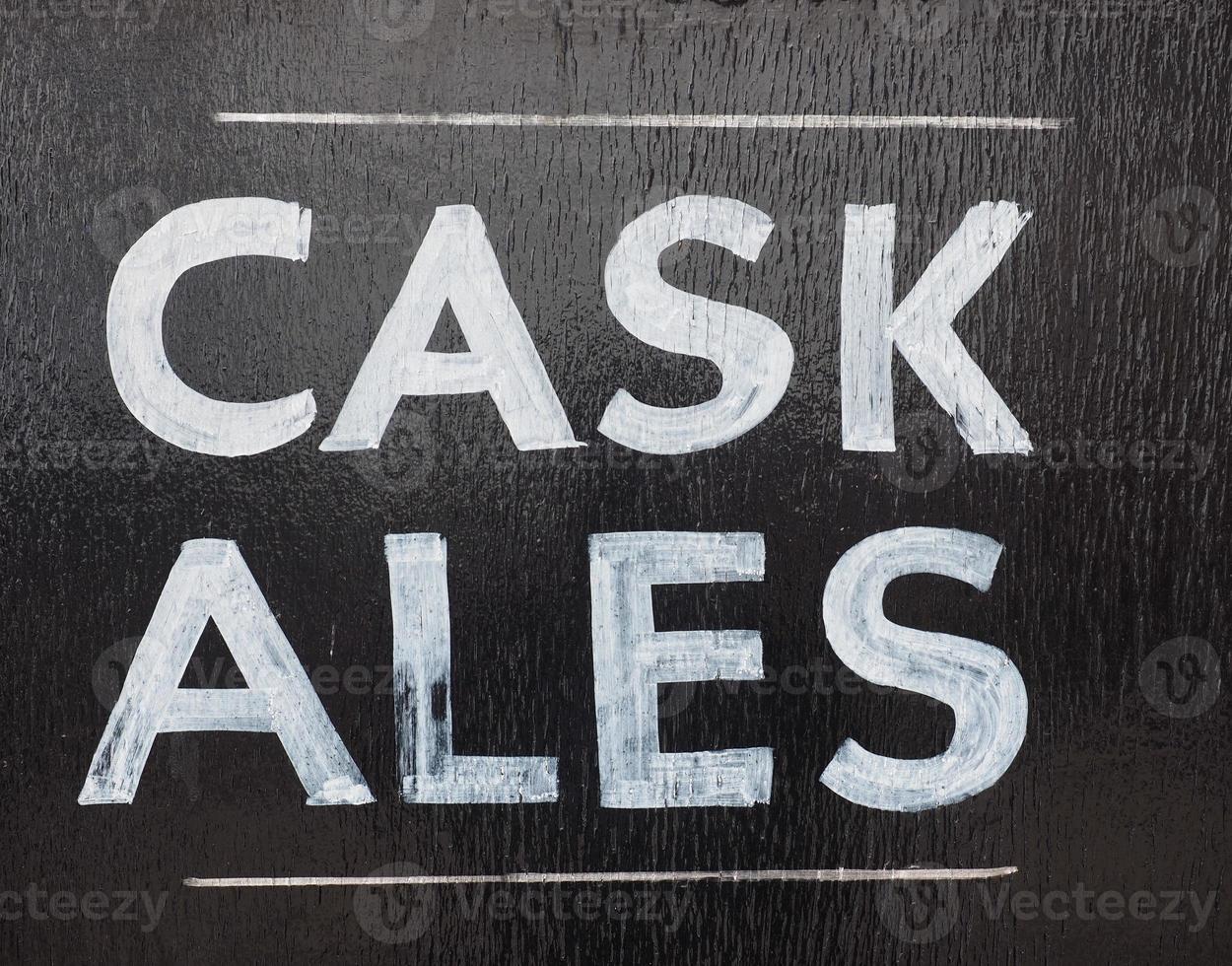 Cask ales sign photo