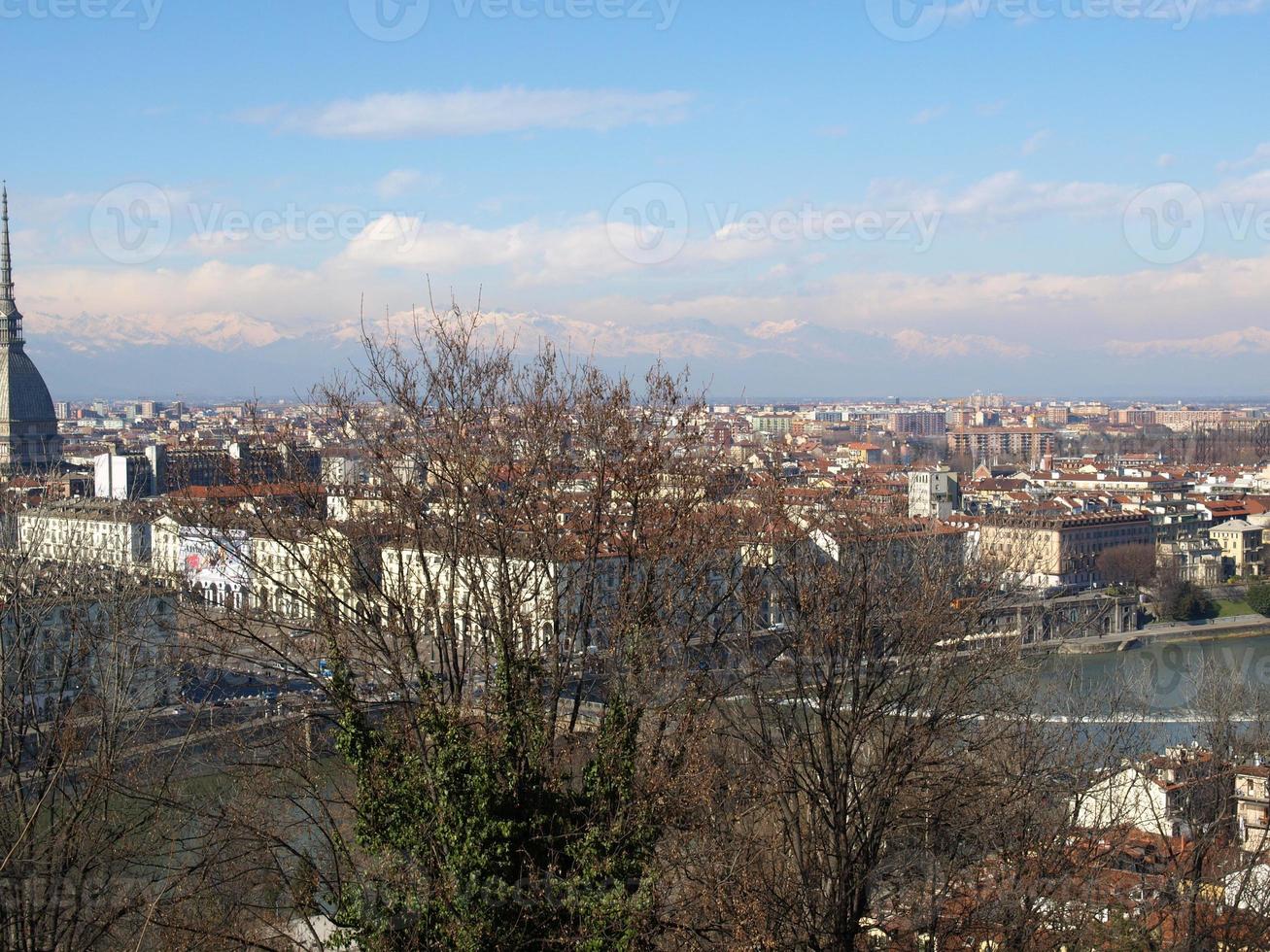 vista aerea de turin foto