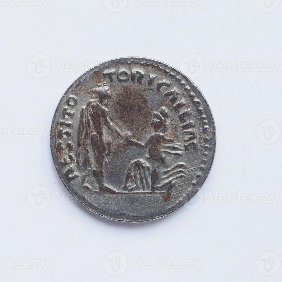 Old Roman coin photo