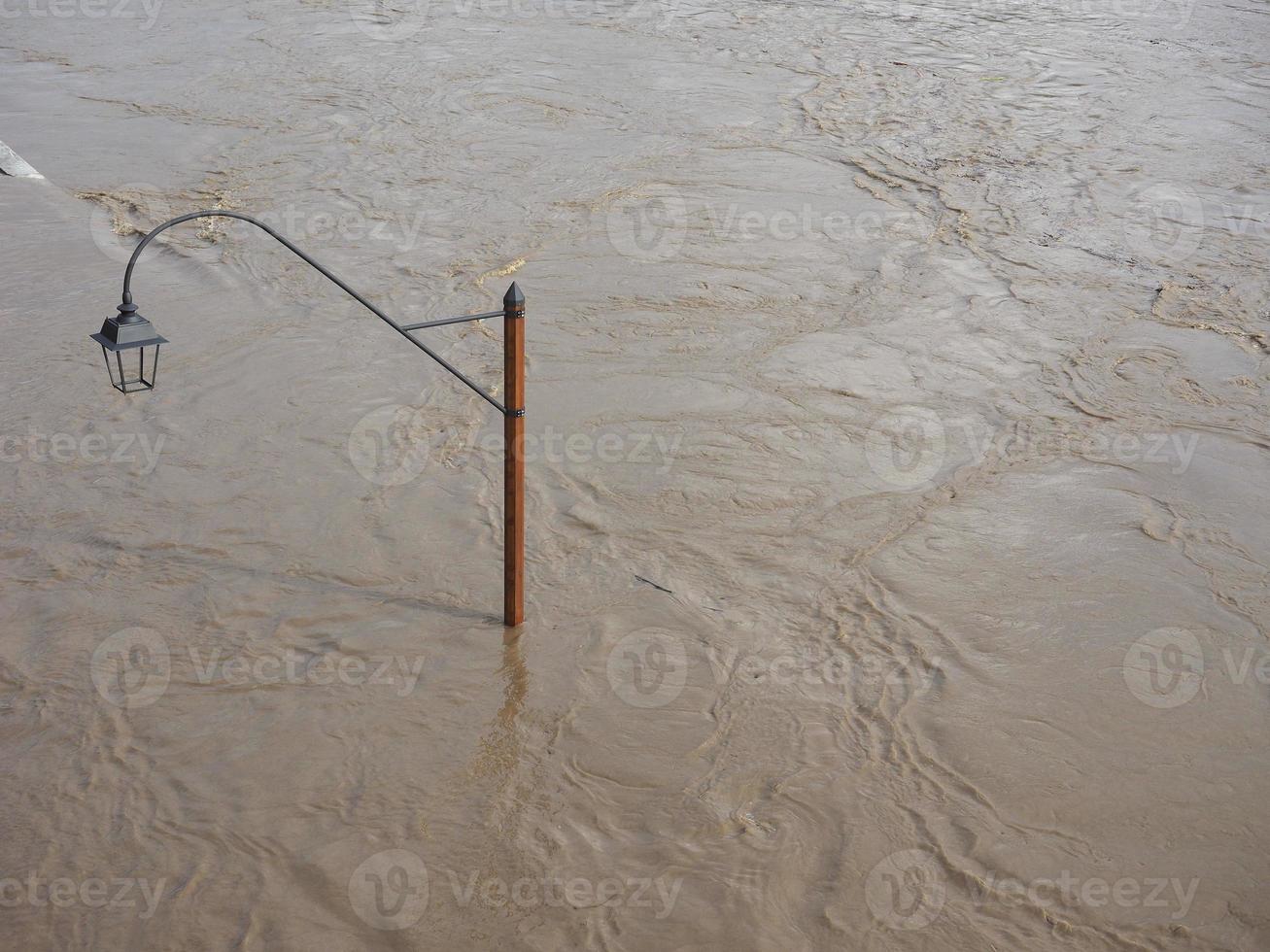 River Po flood in Turin photo