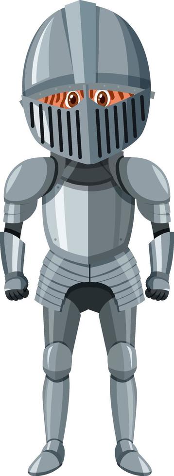 Medieval knight in armor costume isolated vector