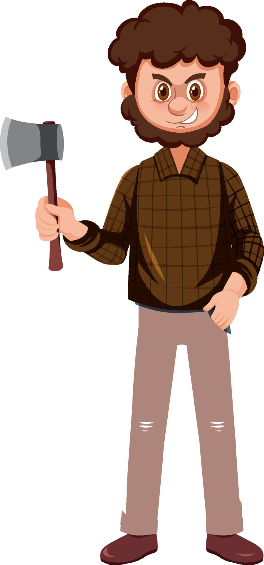 A man holding ax cartoon character on white background 5229984 Vector Art at Vecteezy A man holding ax cartoon character on white background 5229984 Vector Art at Vecteezy