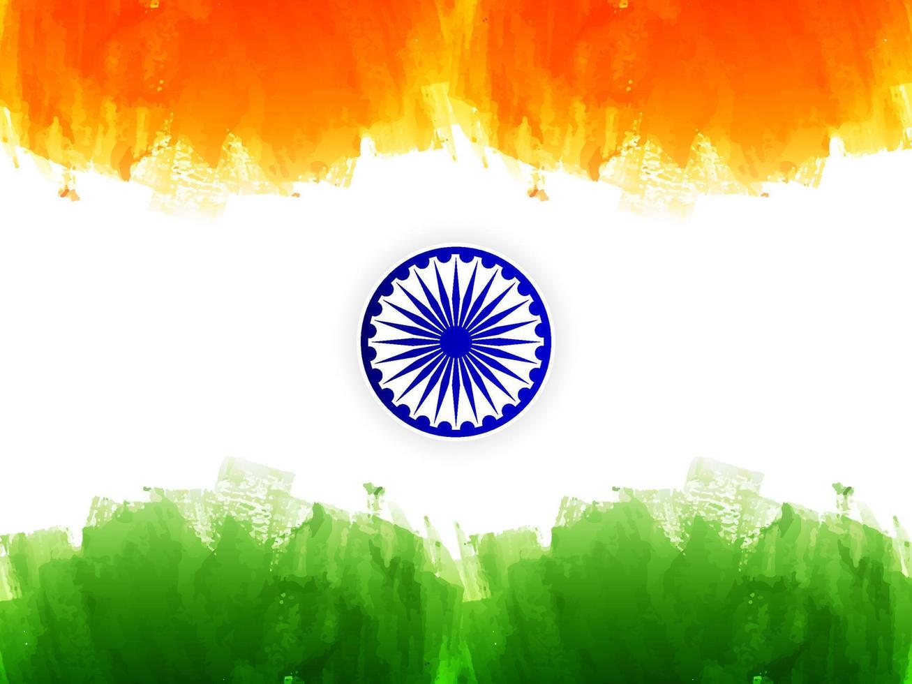 fondo decorativo de la acuarela del día de la república del tema de la bandera india vector