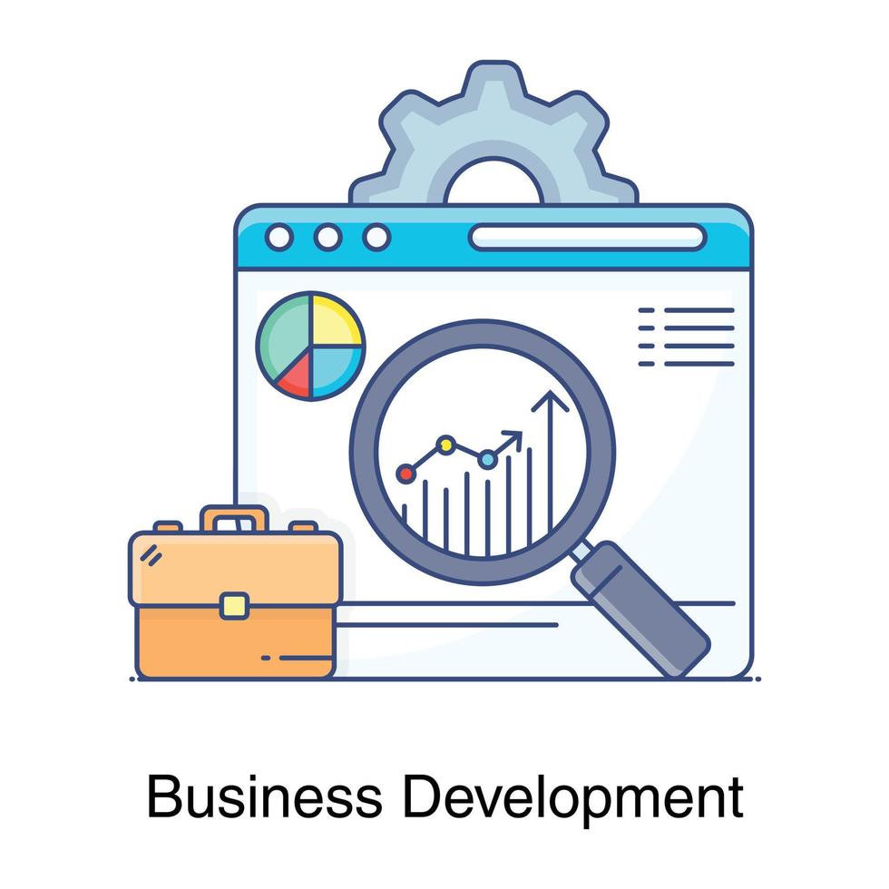 Modern style icon of business development vector