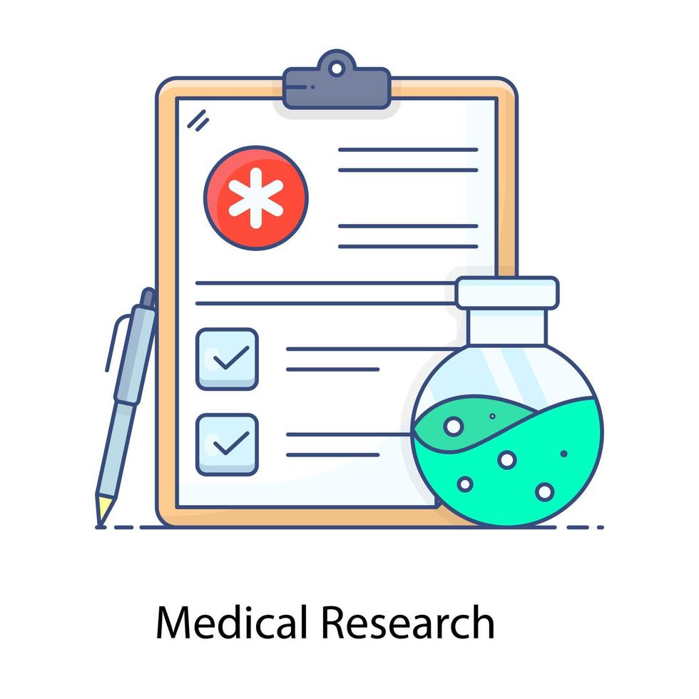 Conceptual icon of medical research in editable design vector