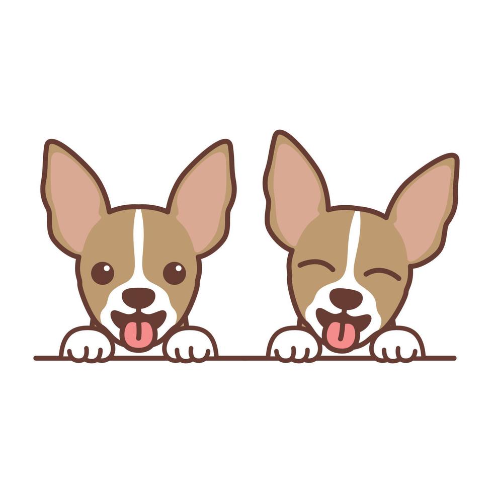 Cute dibujos animados de cachorro chihuahua, ilustración vectorial vector