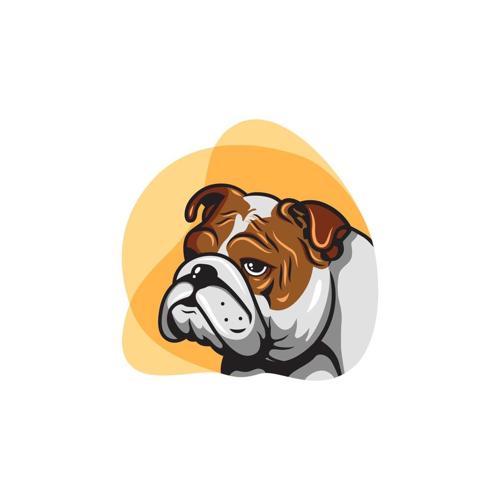 logotipo de cabeza de bulldog moderno vector
