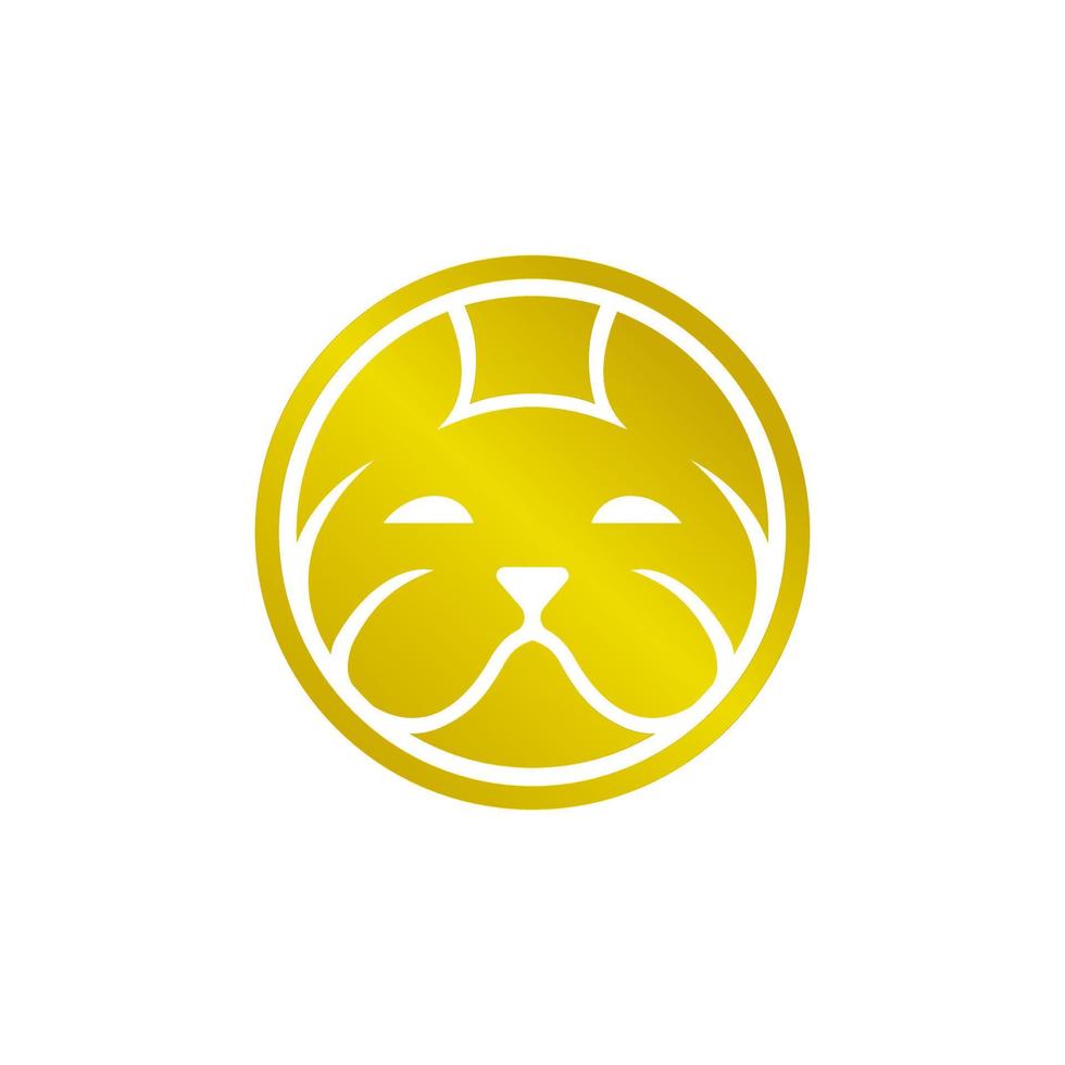 logotipo de la moneda bulldog vector