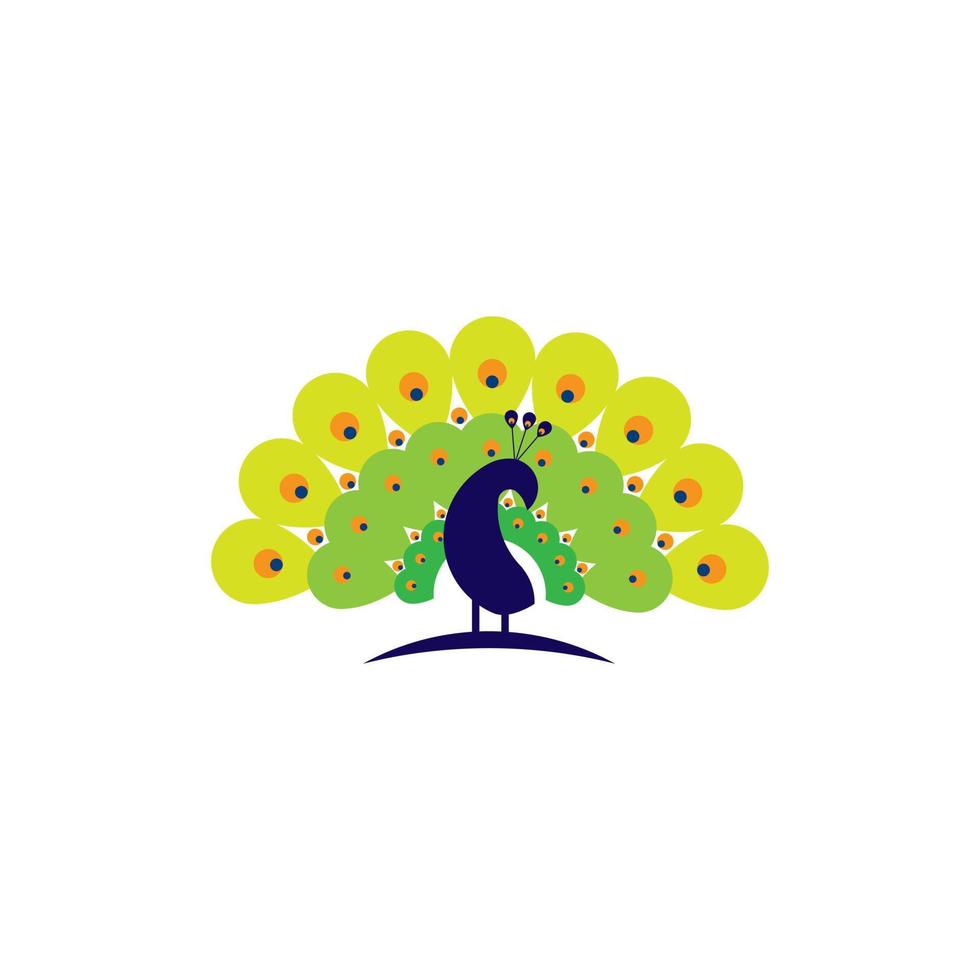 beauty Peacock Logo vector