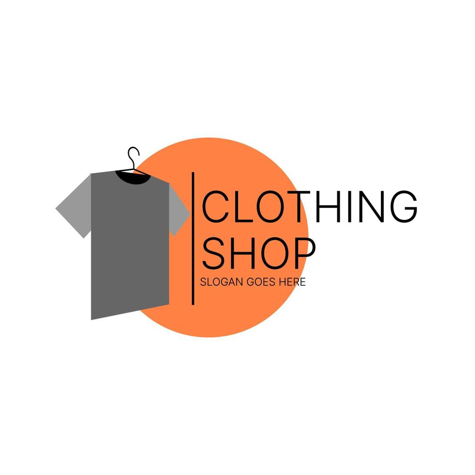 diseño del logotipo de la tienda de ropa. letrero de la tienda de ropa vector