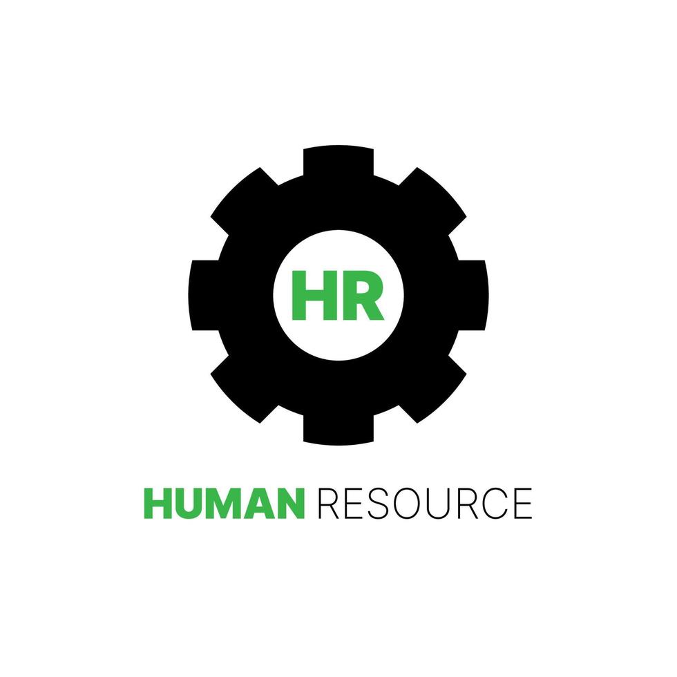 inspiración para el diseño del logotipo de recursos humanos vector