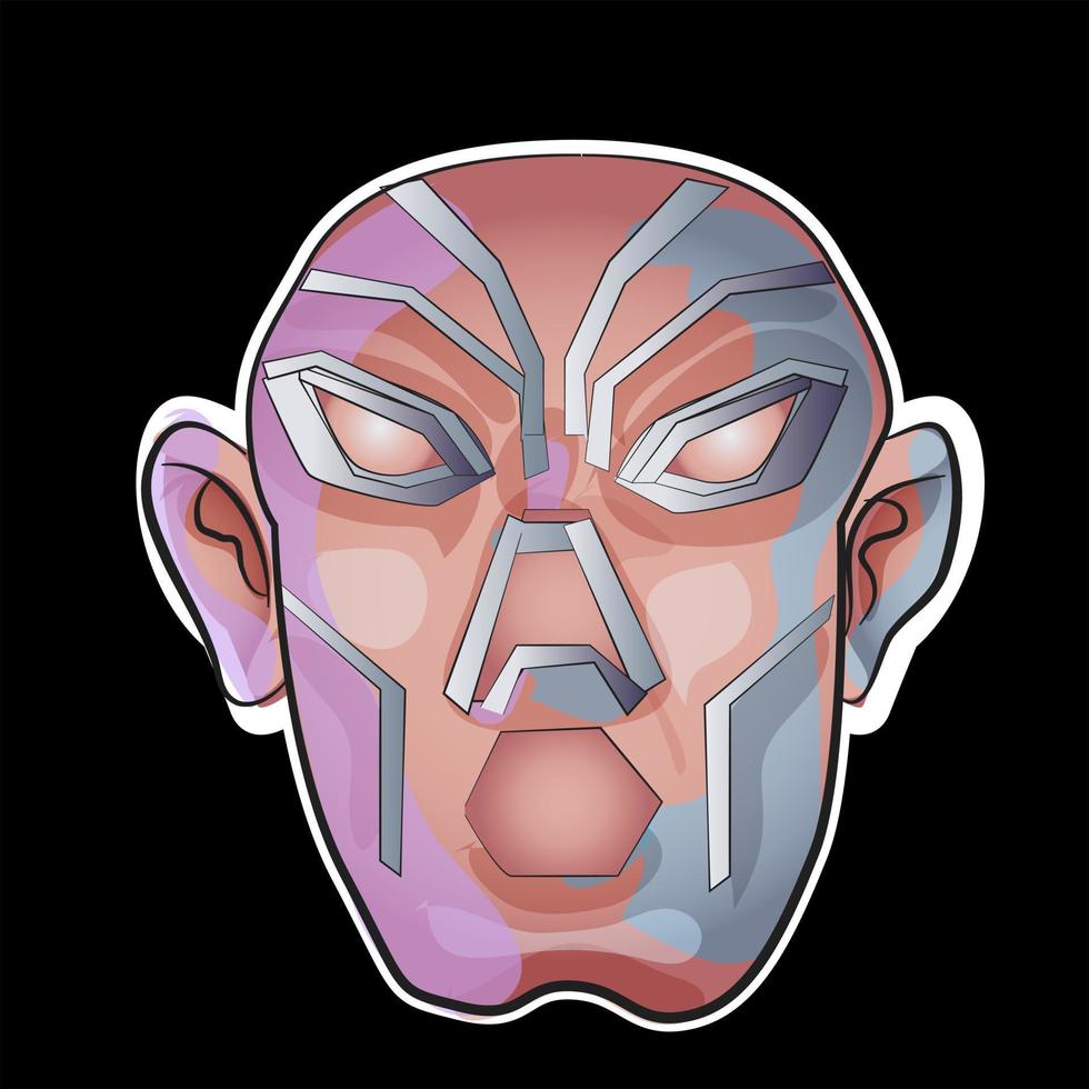 máscara humana de carnaval vector