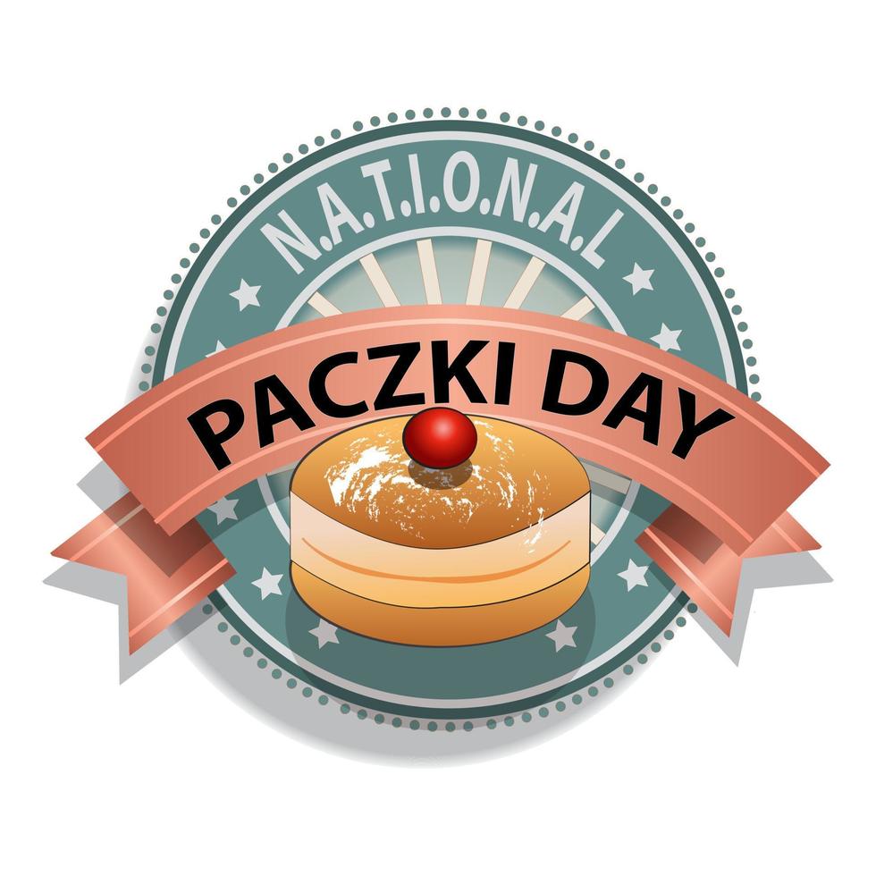 dia nacional del paczki vector