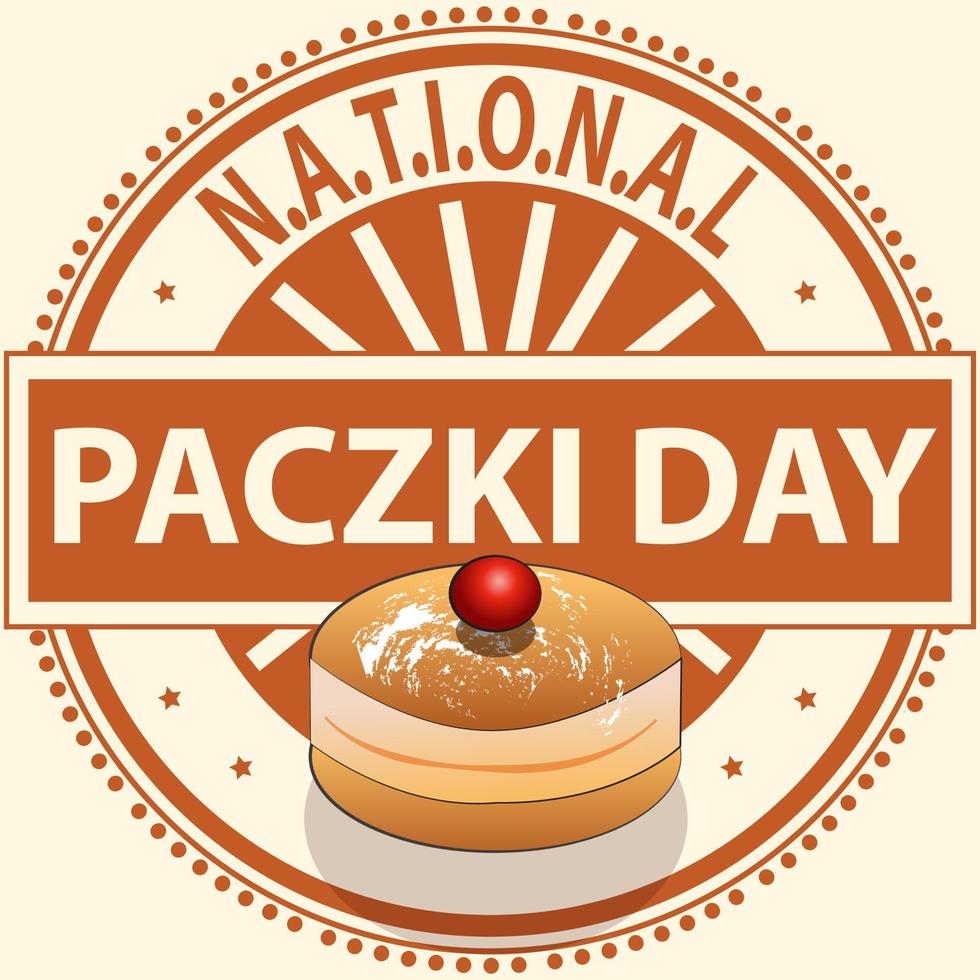 dia nacional del paczki vector