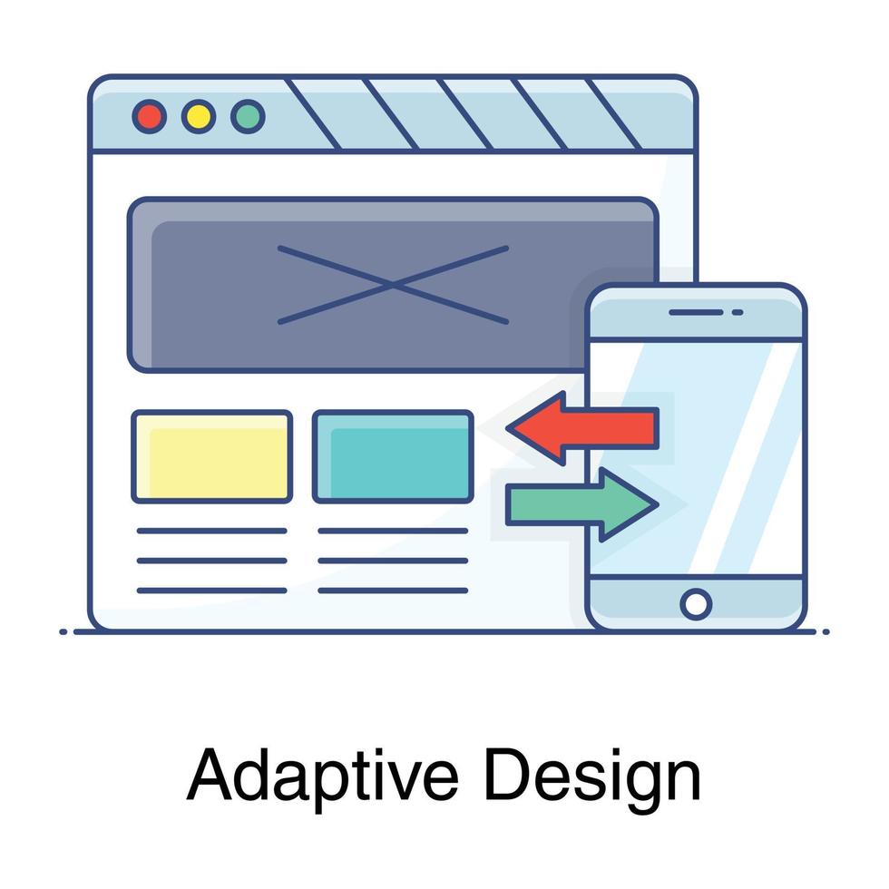 Adaptive design vector in flat design.